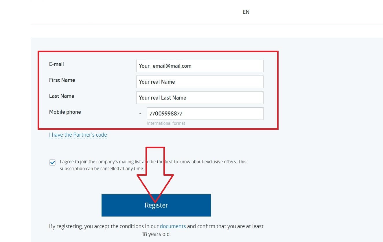 Broker registration